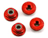 Image 1 for 175RC Aluminum 4mm Serrated Locknuts (Red)