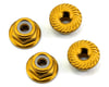 Image 1 for 175RC Aluminum 4mm Serrated Locknuts (Gold)