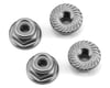 Image 1 for 175RC Aluminum 4mm Serrated Locknuts (Silver)