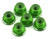 1UP Racing 3mm Aluminum Flanged Locknuts w/Chamfered Finish (Green) (6)