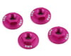 AMR 4mm Aluminum Serrated Flange Nut (Pink) (4)