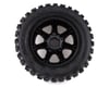 Image 2 for DuraTrax Lockup MT Belt 2.8" Mounted .5 Offset 17mm Black Chrome Front/Rear Tires (2) DTXC5603