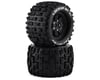 Image 1 for DuraTrax Lockup MT Belt 3.8" Mounted 0 Offset 17mm Black Front/Rear Tires (2) DTXC5630