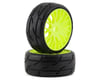 Image 1 for GRP Tyres GT - TO3 Revo Belted Pre-Mounted 1/8 Buggy Tires (Yellow) (2) (XB1)