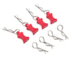 Image 1 for Hot Racing 1/10 Red Aluminum EZ Pulls (4) with Body Clips (8) HRAAC03EZ02