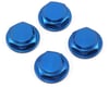 Image 1 for King Headz 17mm Fine Thread Flanged Closed End Wheel Nut (Blue) (4)