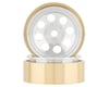 Image 1 for SSD RC 1.0” Aluminum/Brass 8 Hole Beadlock Wheels (Silver) (2)
