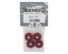 Image 2 for Tekno RC 17mm Aluminum "T Logo" Covered Serrated Wheel Nut (Red) (4)