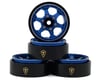 Image 1 for Treal Hobby Type D 1.0" Concave 6-Spoke Beadlock Wheels (Blue) (4) (21.2g)