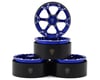 Image 1 for Treal Hobby Type 4P 1.9" 6-Spoke Beadlock Wheels (Blue) (4)