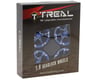 Image 3 for Treal Hobby Type 4P 1.9" 6-Spoke Beadlock Wheels (Blue) (4)