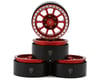 Image 1 for Treal Hobby Type V2 1.9" Beadlock Wheels (Red/Silver) (4)