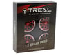 Image 3 for Treal Hobby Type V2 1.9" Beadlock Wheels (Red/Silver) (4)