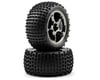 Image 1 for Traxxas 2.2 Tracer Tires & Wheels Assembled (2), Black tires and chrome wheels. TRA2470A