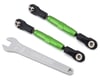 Traxxas 73mm TUBES Green-Anodized 7075-T6 Aluminum Rear Camber Links (2) TRA3644G