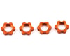 Image 1 for Traxxas Splined Serrated 17mm Orange-Anodized Wheel Nuts (4) TRA7758T