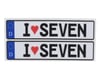 Image 1 for WRAP-UP NEXT REAL 3D  E.U. License Plate (2) (I LOVE SEVEN) (11x50mm)