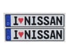 Image 1 for WRAP-UP NEXT REAL 3D E.U. License Plate (2) (I LOVE NISSAN) (11x50mm)