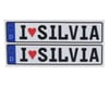 Image 1 for WRAP-UP NEXT REAL 3D E.U. License Plate (2) (I LOVE SILVIA) (11x50mm)