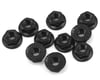 Image 1 for Yeah Racing 4mm Aluminum Serrated Lock Nut (10) (Black)