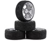 Yeah Racing Spec T Pre-Mounted On-Road Touring Tires w/MS Wheels (Silver) (4)
