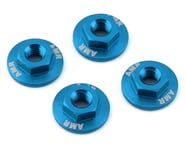 AMR 4mm Aluminum Serrated Flange Nut (Blue) (4) | product-also-purchased