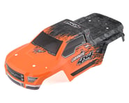 more-results: This is an Arrma Painted, Decaled, and Trimmed Body in Orange/Black for the Granite 4x