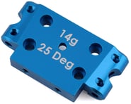 Team Associated DR10 Factory Team Aluminum Front Bulkhead (Blue) (25°) | product-also-purchased