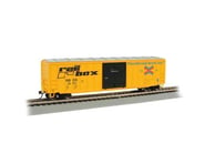 more-results: The Bachmann HO Scale 50' Outside Braced Railbox Car with Fred, a detailed model of th