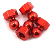 more-results: This is a pack of four CRC Damper Tube Hex Ball Studs in Red anodize. These are the in