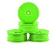 more-results: This is a set of four DE Racing Speedline Buggy Wheels in Green for the Team Associate