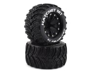 more-results: This is a pair of Hatchet MT 2.8 2WD Mounted Front Tires in Black by DuraTrax. These w