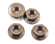 more-results: These Kyosho 4x4.5mm Aluminum Flanged Locknuts feature a gun metal anodized finish and