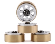 Samix SCX24 Aluminum & Brass 1.0" Beadlock Wheel Set w/Scale Hubs (Silver) (4) | product-also-purchased