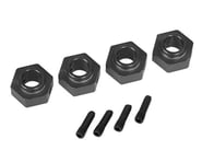more-results: This is a set of four Traxxas Aluminum 12mm Hex Wheel Hubs Anodized in Charcoal Gray w