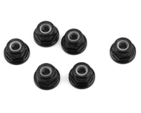 1UP Racing 3mm Aluminum Flanged Locknuts (Black) (6)