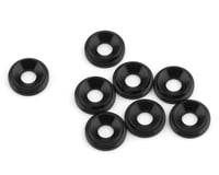 1UP Racing 3mm LowPro Countersunk Washers (Black) (8)