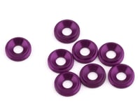 1UP Racing 3mm LowPro Countersunk Washers (Purple) (8)