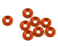 1UP Racing 3mm LowPro Countersunk Washers (Orange) (8)
