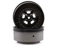 Associated 12mm Hex Black Chrome Drag Rear Wheels ASC71076