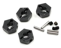 Axial Narrow Aluminum Hub. Black. 12mm. 4pc AXIAX30427