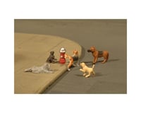 Bachmann SceneScapes Dogs with Fire Hydrant (6) (O Scale)