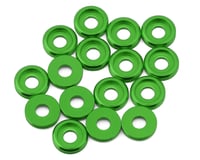 Team Brood 3mm 6061 Aluminum Button Head Washer (Green) (16)