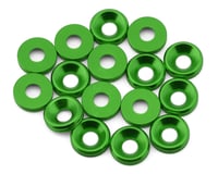 Team Brood 3mm 6061 Aluminum Countersunk Washer (Green) (16)