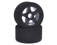 Contact 1/8 Nitro 65mm Front Foam Tires w/5 Spoke Rim (2) (Black)