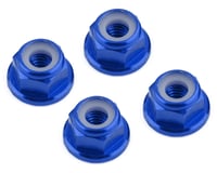DragRace Concepts M4 Serrated Flanged Lock Nuts (Blue) (4)