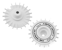 DS Racing Flat Aero Drift Wheel Cover (White) (2) (Drift Element Wheel)