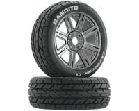 DuraTrax Bandito Buggy Tire C3 Mounted Spoke Black Chrome DTXC3658