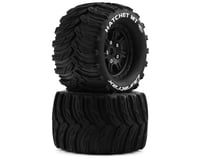 DuraTrax Hatchet MT Belt 3.8" Mounted 0 Offset 17mm Black Front/Rear Tires (2) DTXC5638