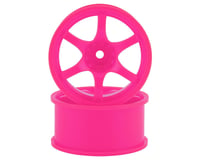 Mikuni Gram Lights 57D 6-Spoke Drift Wheels (Fluorescent Pink) (2)